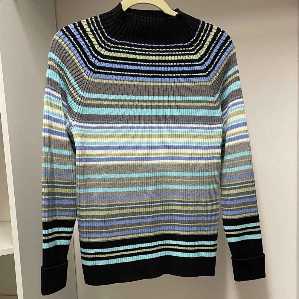 Studio Works Black and Blue Cotton Sweater Made in Australia